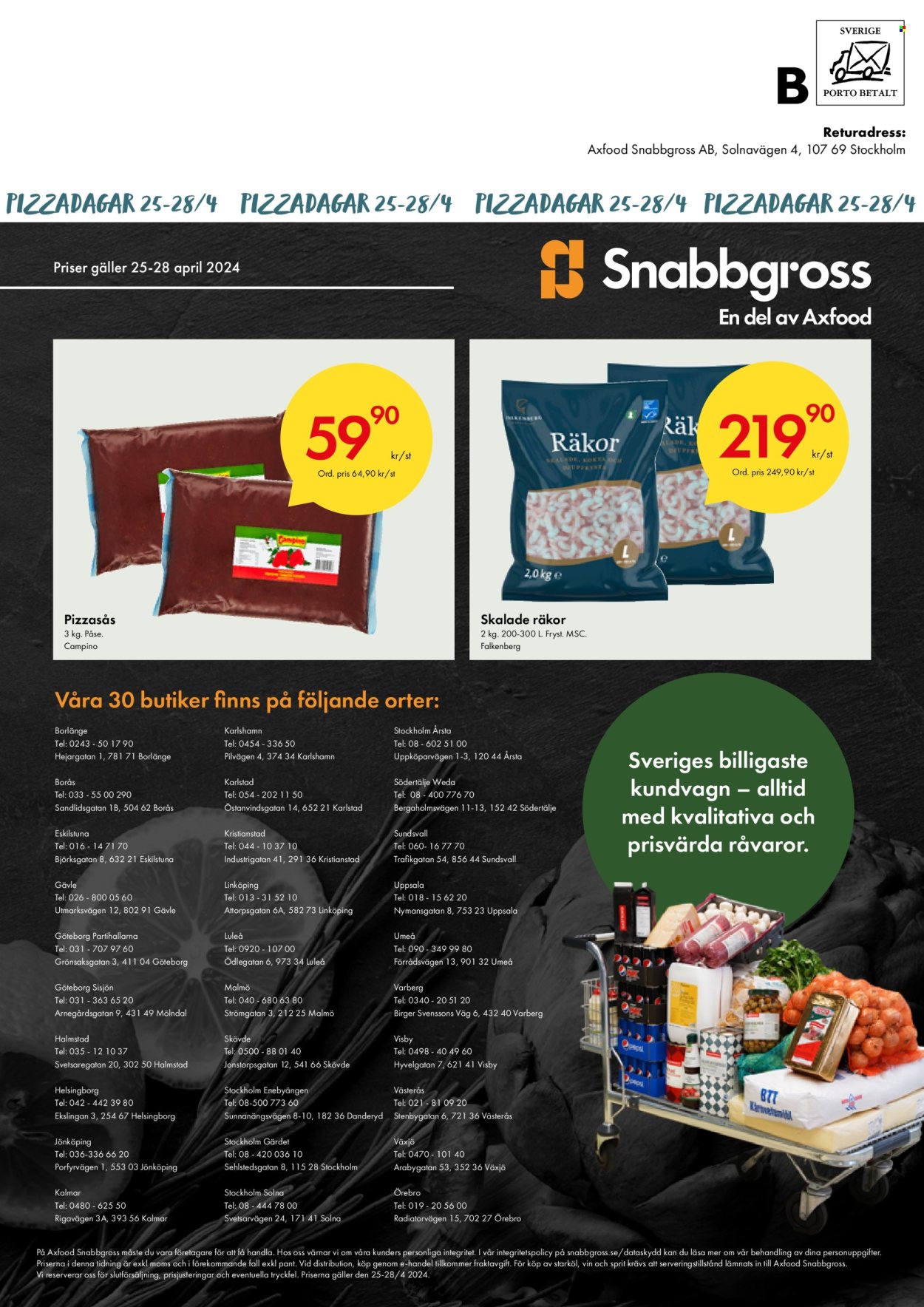 Axfood Snabbgross reklamblad - 25/4 2024 - 28/4 2024.