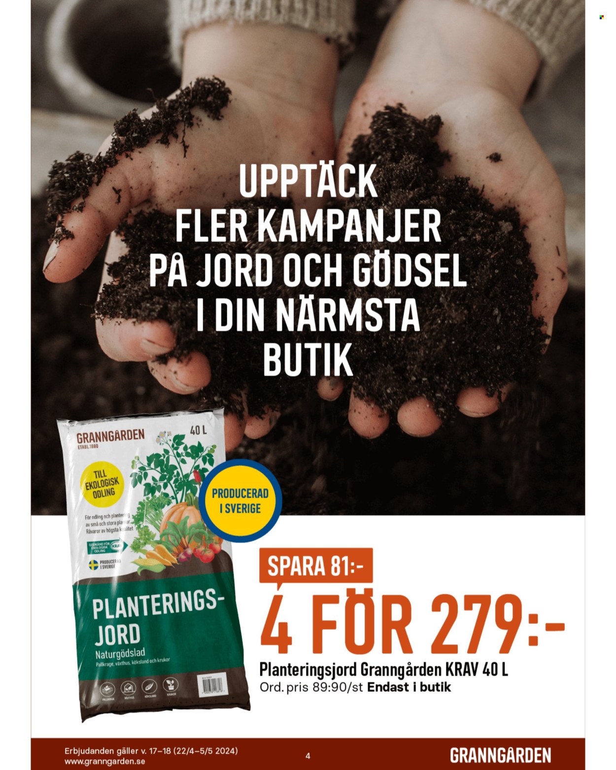 Granngården reklamblad - 22/4 2024 - 5/5 2024.